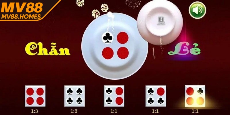 Khi đặt cược vào cửa lẻ, bạn dự đoán tổng số đồng xu xuất hiện