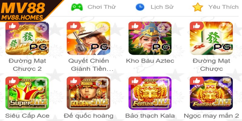 MV88 tự hào sở hữu kho trò chơi vô cùng đa dạng và phong phú